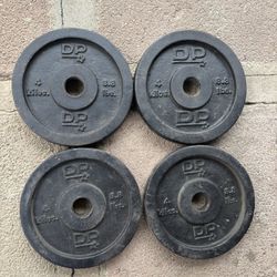 Standard 1” Hole Weight Plates 35.2lbs Total DP Vintage