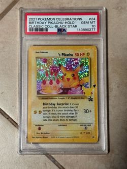 Celebrations Birthday Pikachu PSA10