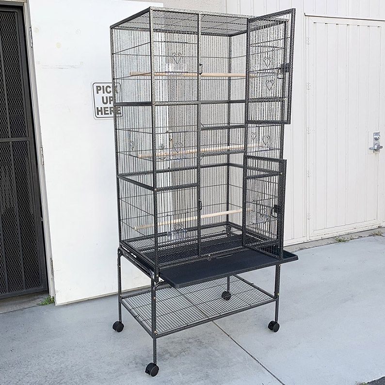 BRAND NEW $165 X-Large 69-inch Bird Cage Rolling Stand for Mid-Sized Parrots Cockatiels Parakeets Lovebirds 