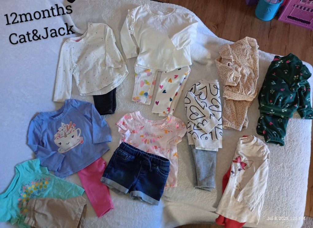 12 months Cat & Jack Clothes Bundle