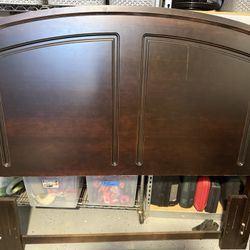 Dark Brown Wooden Headboard