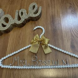 New Handmade Name Wedding Hanger, Personalize Name Hanger, Wedding Gift