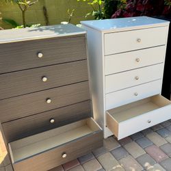 New Chest Five Drawer Dressers New!
