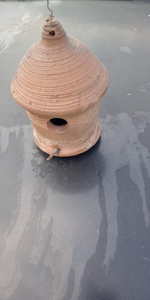 Antique Earthenware Birdhouse