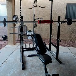 Squat Rack With Weights 