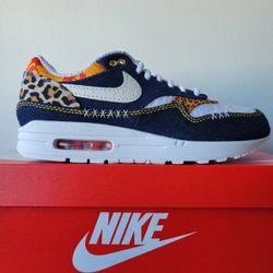 Nike Iar Max 1 Premiun Medium Blu/university Gold Sz 10