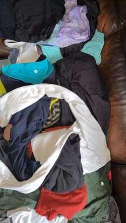 36 Pc Lululemon different sizes, shorts,shirts,leggings jacket.$150