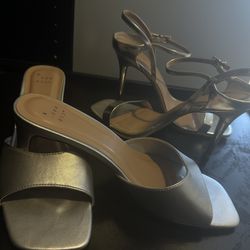Grey/silver Heels 
