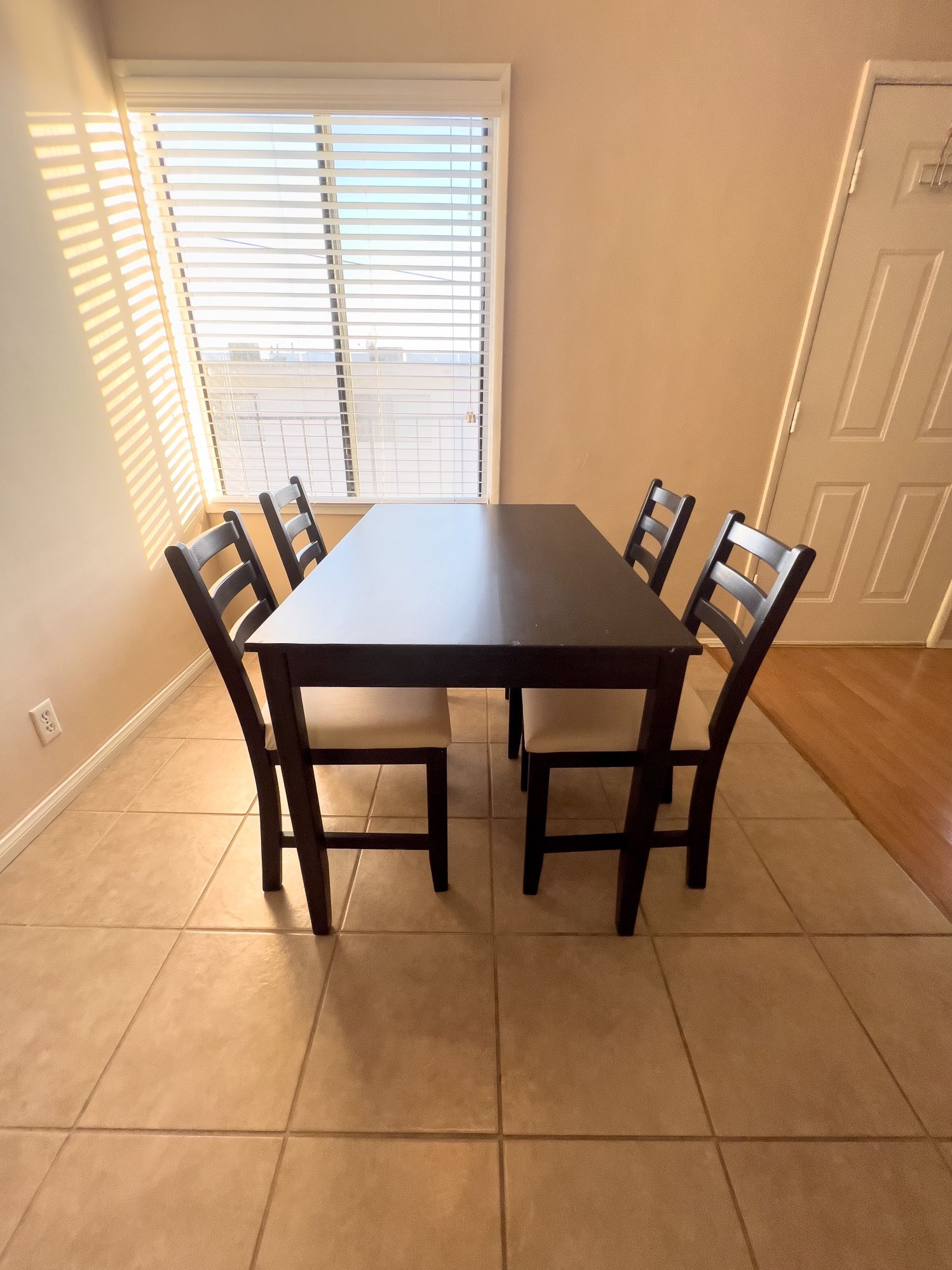 IKEA LERHAM Dining Room Set (Black Wood)