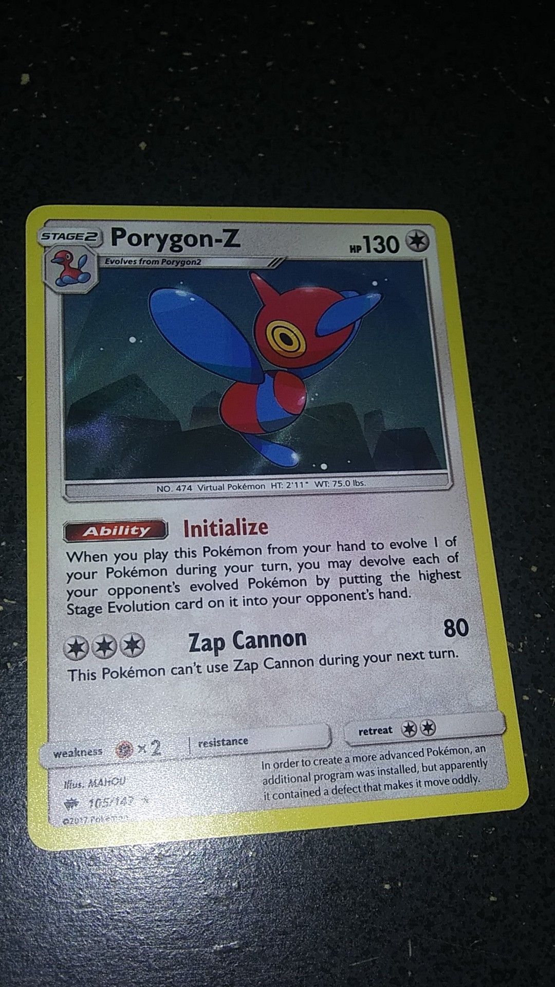 Is a Porygon-Z Pokemon card.