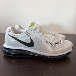 Nike Mens Air Max 2014 (White/Black-Pure Platinum-Volt) – Size 9.5 – Excellent Condition