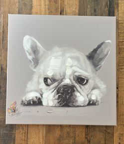 Canvas Painting (Dog With Butterfly)