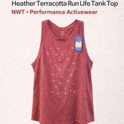 Brooks Women’s XL Heather Terracotta Run Life Tank Top NWT Activewear