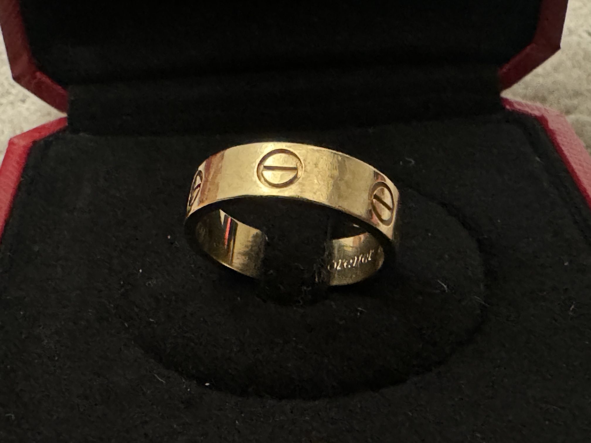 Cartier (Wide Band 5.5mm) Love Ring With Certificate And Box