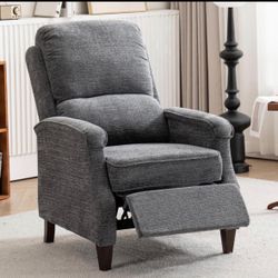 Sillón reclinable tapizada con respaldo empujable, asiento de cine en casa,  de tela moderna ajustable, respaldo acolchado, sofá reclinable para sala 