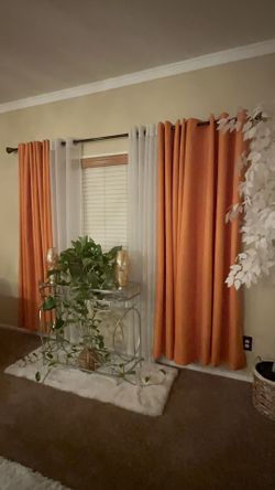 Orange Curtains 