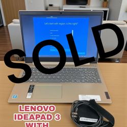 LENOVO IDEAPAD 3 WITH CHARGER