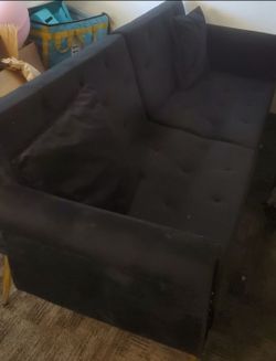 New velvet loveseat sofa with 2 pillows
