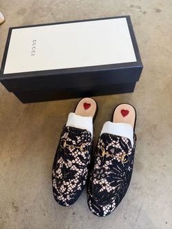 Gucci Princetown Lace Mule Slippers size 38