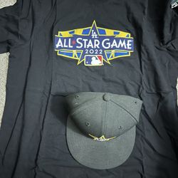 All star game shirt size large and adjustable hat