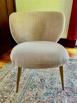 West Elm Mid-Century Armless Chair Upholstered