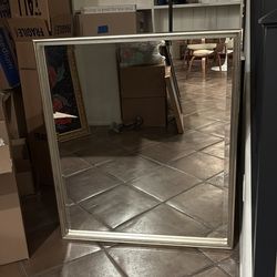 Large silver mirror
