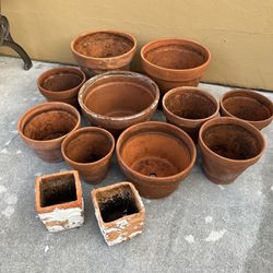 Assortment of Clay Planting Pots