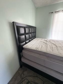 Bed frame with mattress
