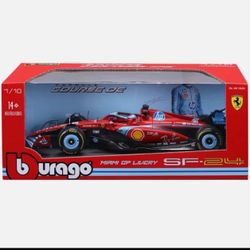 NEW Bburago Formula Racing Ferrari SF-24 Charles Leclerc #16 Miami GP Livery 2024 1/ 18