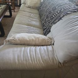 Leather Couch, Loveseat And Ottoman 