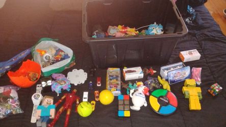 Bin full of toys