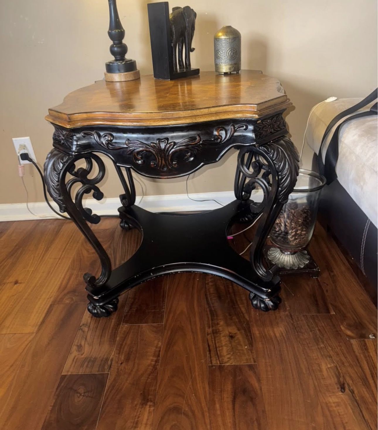Antique Oak Wood Coffee & End Table