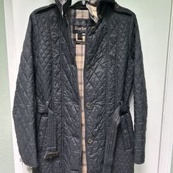 Barbour Hooded Trench Coat size 8