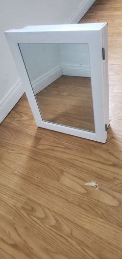 White Framed Square Wall Mirror
