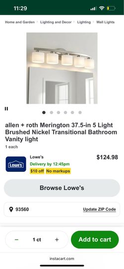 New vanity light