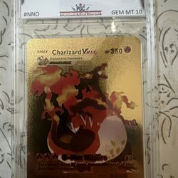 Charizard Vmax Gold Foil card Gem MT10