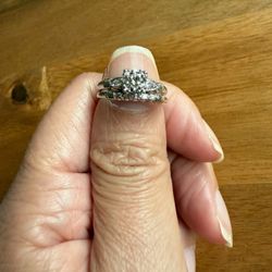 Vintage Wedding Ring & Engagement Ring Set - Size 7