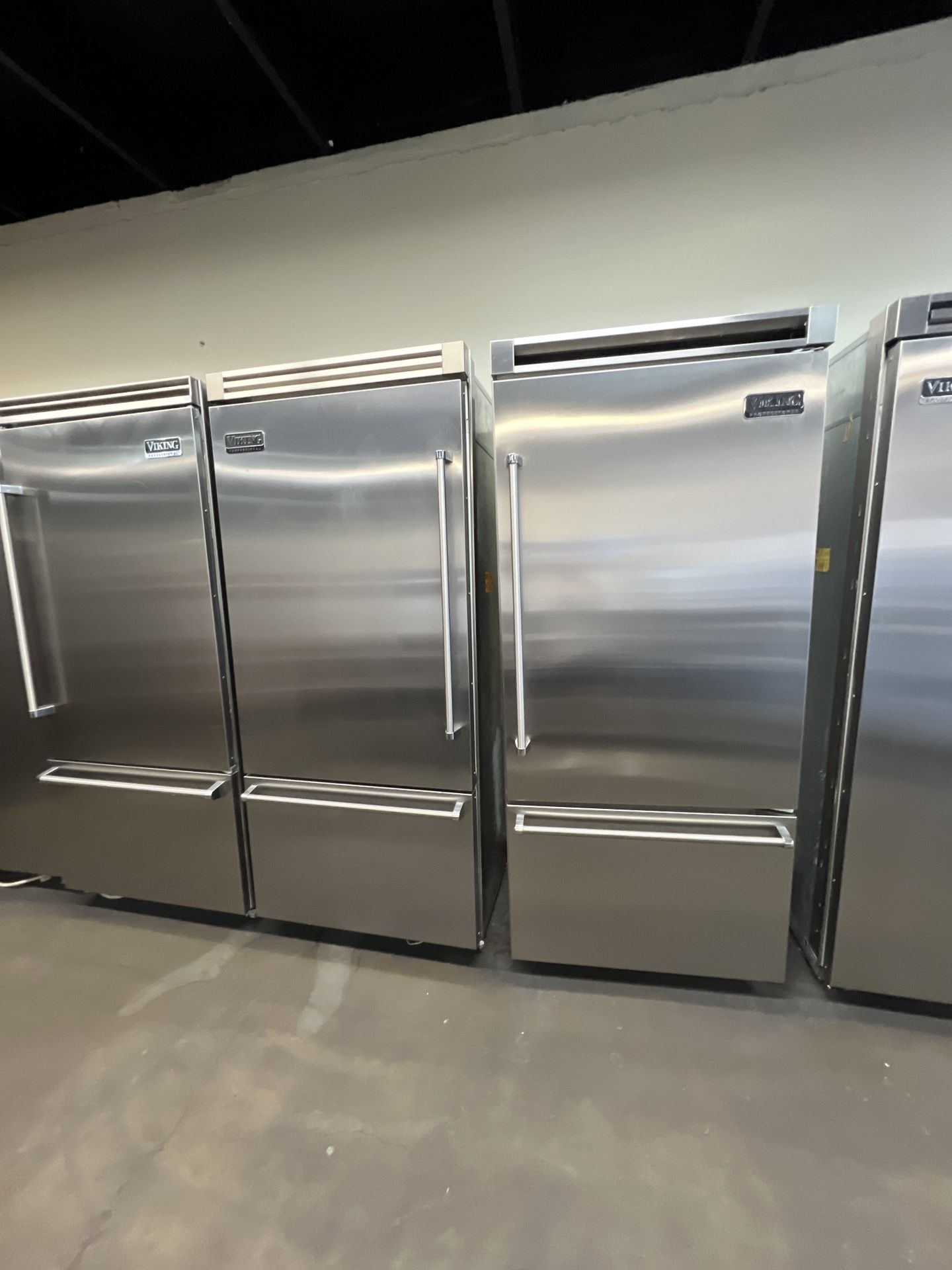 Viking 72”Wide Built In Stainless Steel Bottom Freezer Set