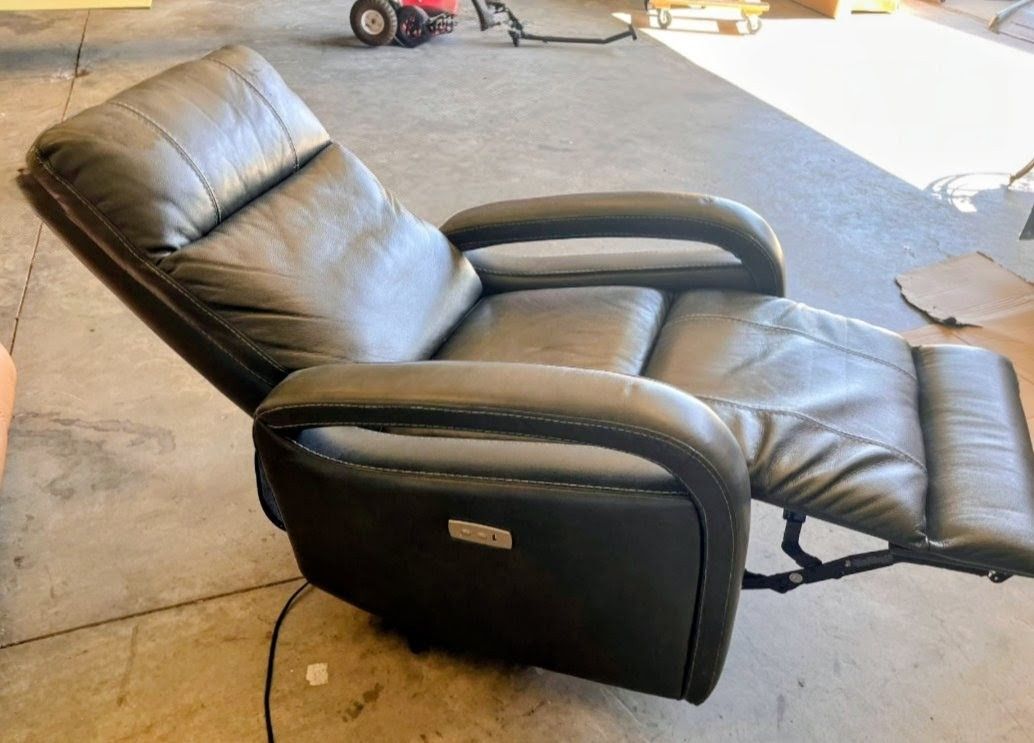 Leather Power Recliner And Swivel 
