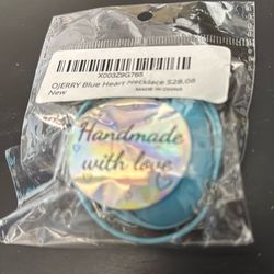 Radiant Blue Heart Necklace – Handmade with Love