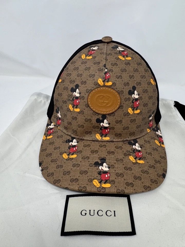Gucci Disney Mickey Collaboration Cap Hat Limited Edition Used