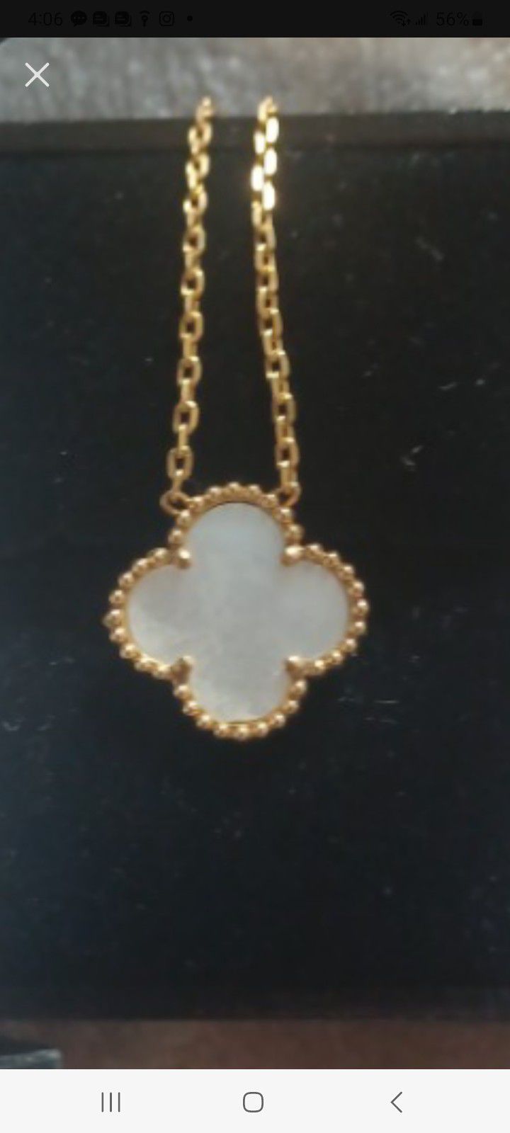 Mother Of Pearl Gold Necklace