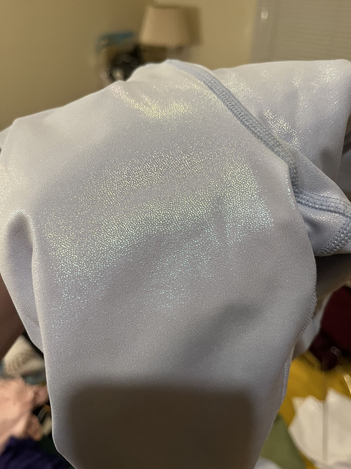 Fabletics Powder Blue Leggings With Rainbow Glitter