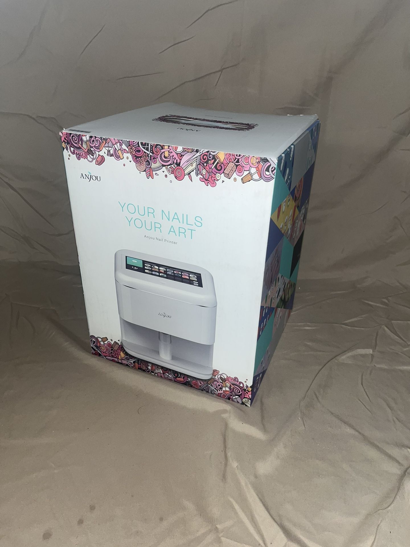 Anjou, Smart Wi-Fi Nail Printer, Fast Printing. Auto Finger Size recognition