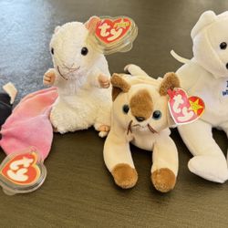 4 TY BEANIE BABIES
