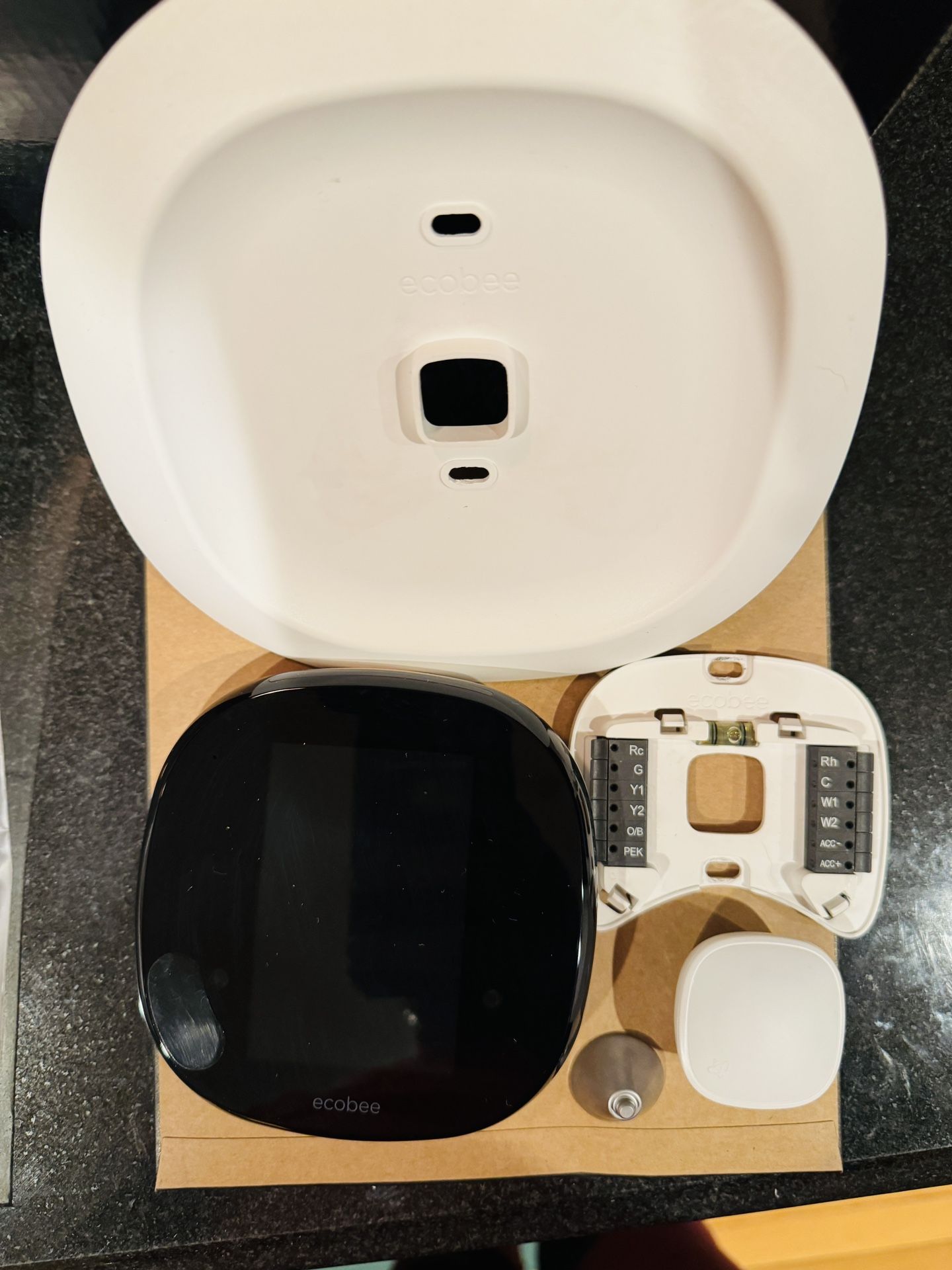 Ecobee ECB401 Ecobee4 Room Sensor Smart Thermostat Bundled w/ Plate Wall Mount and one Room sensor