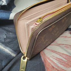 Louis Vuitton Pink Monogram Brown Wallet