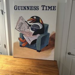 Large Guinness “Guinness Time” Wrapped Canvas – Bar / Home Decor
