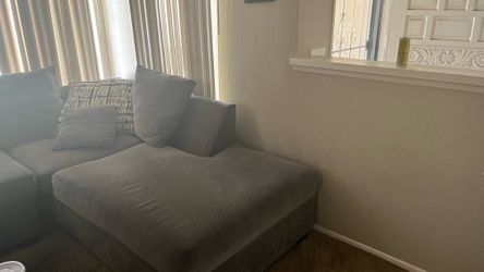 Free sectional and also Tv stand and dinning room table