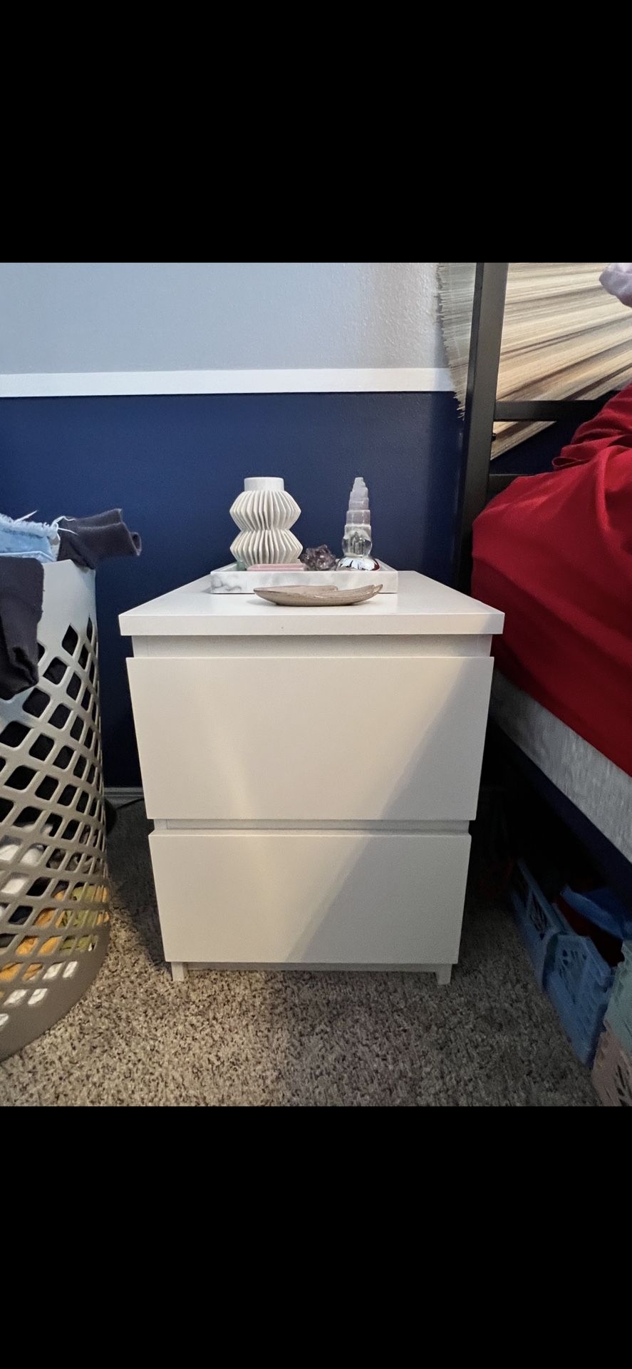 White IKEA Nightstand